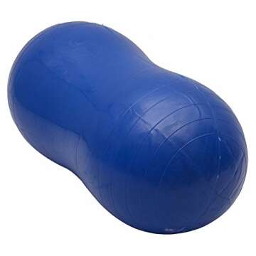 New Yoga Ball Peanut Shape Fitness Exercise Workout Gym Blue 90x45cm