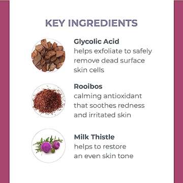 DERMA E Radiance Toner, Soothing Facial Toner with Glycolic Acid and Rooibos, 6 Oz, Daily Exfoliating Toner for Youthful & Radiant Glow, Nourishing & Hydrating Toner for Men and Women