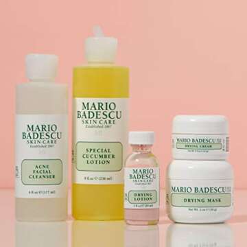 Mario Badescu Acne Control Face Kit with Facial Cleanser, Toner, Mask, Drying Lotion & Cream | Skin Care Set Ideal for Combination, Troubled or Oily Complexion
