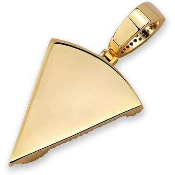 Iced Out Pizza Pendant Chain for Hip Hop Style