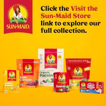 Sun-Maid Blueberry & Vanilla Yogurt Coated Raisins - (6 Pack) 1 oz Snack-Size Box - Yogurt Covered Dried Fruit Snack for Lunches and Snacks