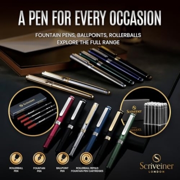 Scriveiner Black Lacquer Ballpoint Pen with Gold Finish