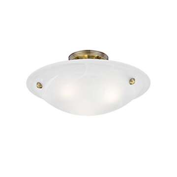 Livex Lighting 4273-01 Oasis 3-Light Ceiling Mount, Antique Brass