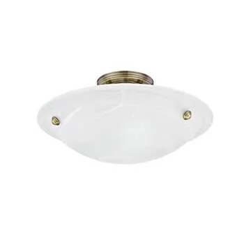 Livex Lighting 4273-01 Oasis 3-Light Ceiling Mount, Antique Brass