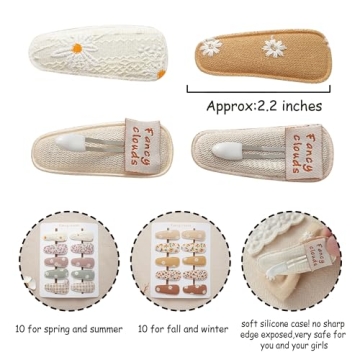 Fancy Clouds 20 Pack Baby Hair Clips for Girls