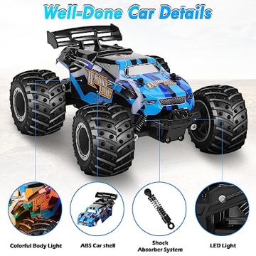 HENEROAR Remote Control Car with 2 Batteries for Kids