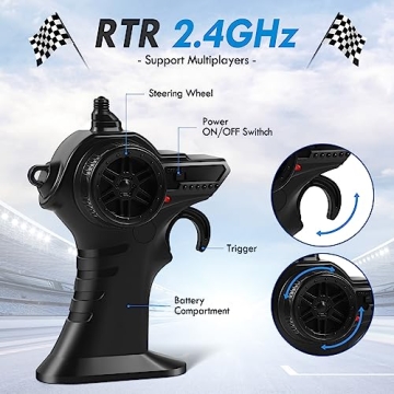 HENEROAR Remote Control Car with 2 Batteries for Kids