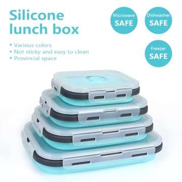VIGIND Collapsible Silicone Food Storage Containers Set
