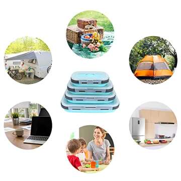 VIGIND Collapsible Silicone Food Storage Containers Set