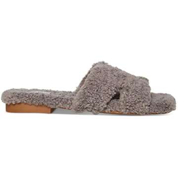 Steve Madden Women's Seek Slipper, Grey, 8
