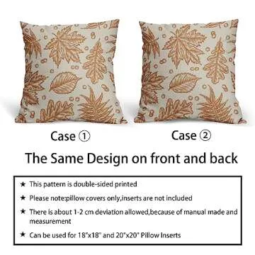 Aytipun Fall Pillow Covers 18x18 Maple Leaf Print Set
