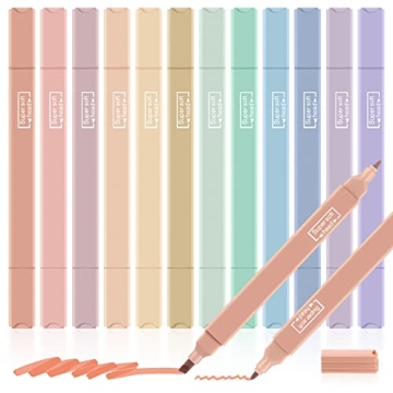 12 Pcs No Bleed Aesthetic Bible Highlighters and Pens