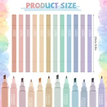 12 Pcs No Bleed Aesthetic Bible Highlighters and Pens
