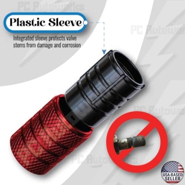 PC Autoworks Aluminum Tire Valve Stem Caps – Anti-Rust, Premium Anodized Aluminum, Corrosion-Resis...