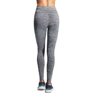 Neleus Tummy Control High Waist Workout Running Leggings for Women,9033,Yoga Pant 3 Pack,Black,Grey,Red,L,EU XL