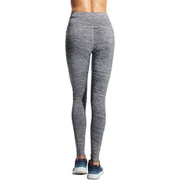 Neleus Tummy Control High Waist Workout Running Leggings for Women,9033,Yoga Pant 3 Pack,Black,Grey,Red,L,EU XL