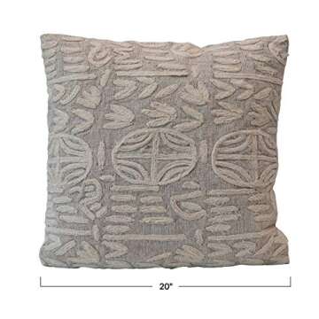 Creative Co-Op Cotton & Jute Pillow for Stylish Comfort