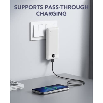 VRURC Portable Charger 10000mAh with USB C & Wall Plug