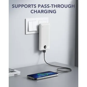 VRURC Portable Charger 10000mAh with USB C & Wall Plug