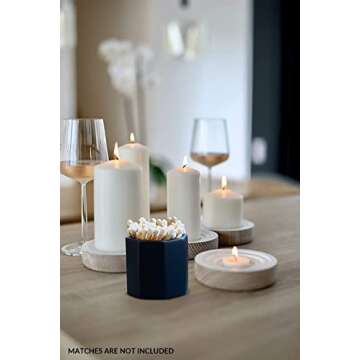 Ladorr Match Holder with Striker - Match Striker for Decorative Matches for Candles, Bathroom Matches, Match Jar Striker, Matchstick Holder Striker, Match Striker Holder Strike Anywhere Match Cloche