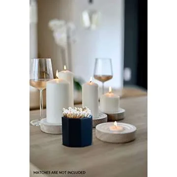 Ladorr Match Holder with Striker - Match Striker for Decorative Matches for Candles, Bathroom Matches, Match Jar Striker, Matchstick Holder Striker, Match Striker Holder Strike Anywhere Match Cloche