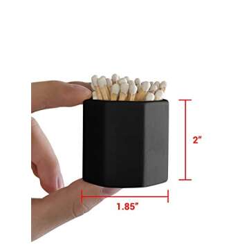 Ladorr Match Holder with Striker - Match Striker for Decorative Matches for Candles, Bathroom Matches, Match Jar Striker, Matchstick Holder Striker, Match Striker Holder Strike Anywhere Match Cloche