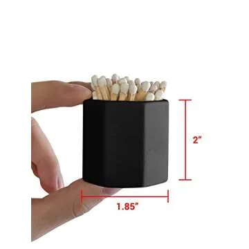 Ladorr Match Holder with Striker - Match Striker for Decorative Matches for Candles, Bathroom Matches, Match Jar Striker, Matchstick Holder Striker, Match Striker Holder Strike Anywhere Match Cloche