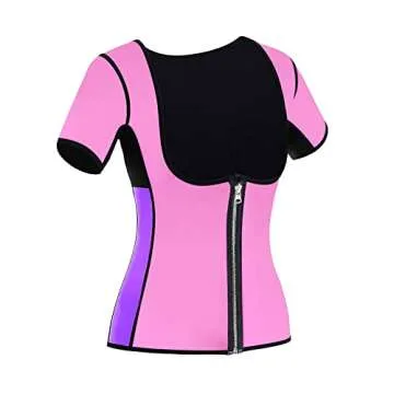NonEcho Women Sauna Body Shaper Sweat Suit Sleeve Spa Cami Hot Neoprene Slimming Workout Vest Waist Trainer Top