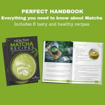 Marce Matcha Whisk Set- Matcha Set includes Matcha Whisk and Bowl (Bowl with Spout), Sifter, Holder and Scoop- The Perfect Bamboo Whisk for Matcha Tea (Pink) (Green- 5PC)