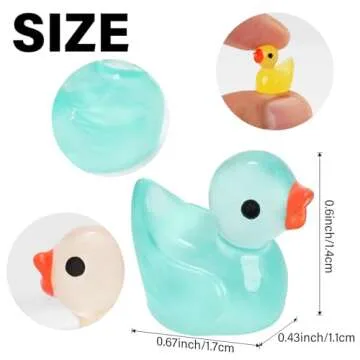 240Pcs Luminous Mini Ducks for Crafts and Fun
