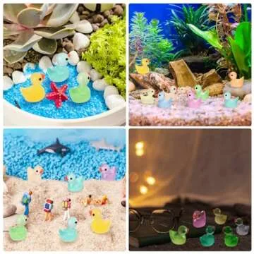 240Pcs Luminous Mini Ducks for Crafts and Fun