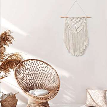 Samaridan Ivory Macrame Wall Hanging Handmade Boho Decor