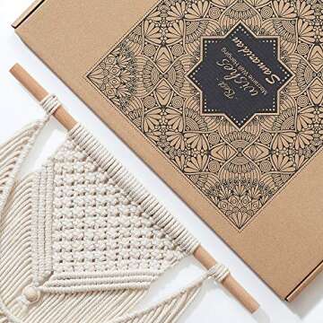 Samaridan Ivory Macrame Wall Hanging Handmade Boho Decor