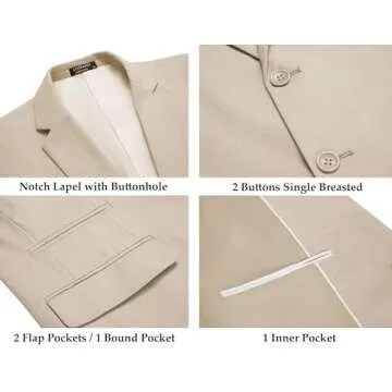 Stylish COOFANDY Men's Linen Suit for Weddings and Events