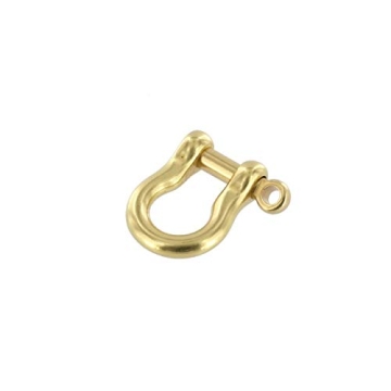 Natural Brass Shackle with Screw Pin for Crafting