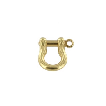 Natural Brass Shackle with Screw Pin for Crafting