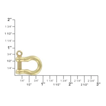 Natural Brass Shackle with Screw Pin for Crafting