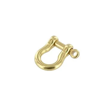 Natural Brass Shackle with Screw Pin for Crafting