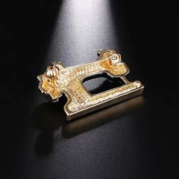 MISSU JEWELLRY Black Enamel Sewing Machine Collar Brooch Pin for Women Dress Accessories
