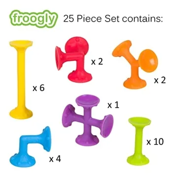 Froogly 25 Piece Suction Toys for Kids 3+ | Fun Playtime Adventure