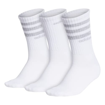 Adidas Women's 3-Pair 3-Stripe Crew Socks - Stylish and Moisture-Wicking