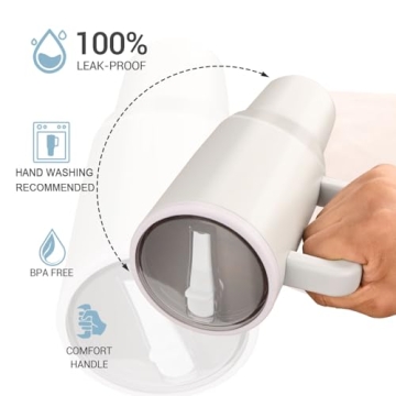 40 oz Tumbler with Handle and Flip Straw for Hydration