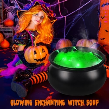 Large Witch Cauldron with Lights for Halloween Decorations