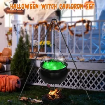 Large Witch Cauldron with Lights for Halloween Decorations