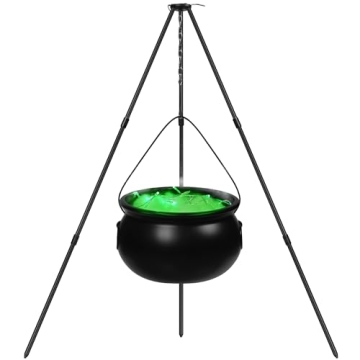 Large Witch Cauldron with Lights for Halloween Decorations