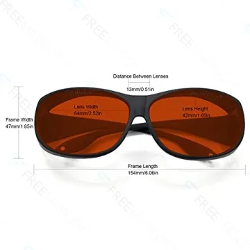 FreeMascot OD 6+ Laser Safety Glasses for Blue Lasers