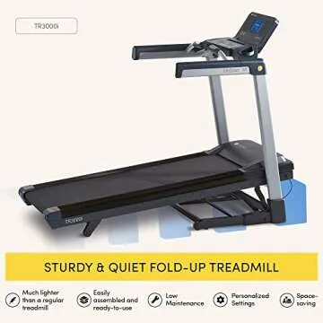 LifeSpan Fitness Foldable Treadmill with Touchscreen Display, Walking Jogging Running