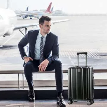 KROSER Expandable Carry On Luggage with USB Port