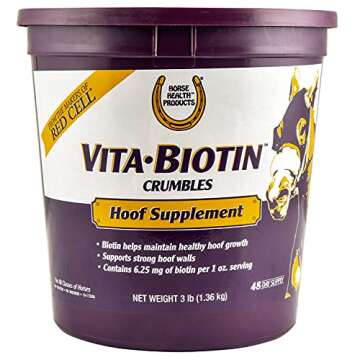 Horse Health Vita Biotin Crumbles horse hoof Supplement, Helps maintain healthy, sound hooves and st...
