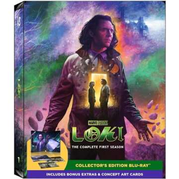 WandaVision and Loki: MARVEL TV Show Steelbook Collection - WandaVision Season 1 (Complete Series) and Loki: The Complete First Season - Collector's Edition Blu-ray Set